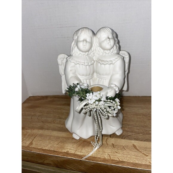 Vintage Growth 1997 Angels Cherubs Taper Candle Holder Fits Yankee 10/6 ❤️sj11m1 - Picture 1 of 6